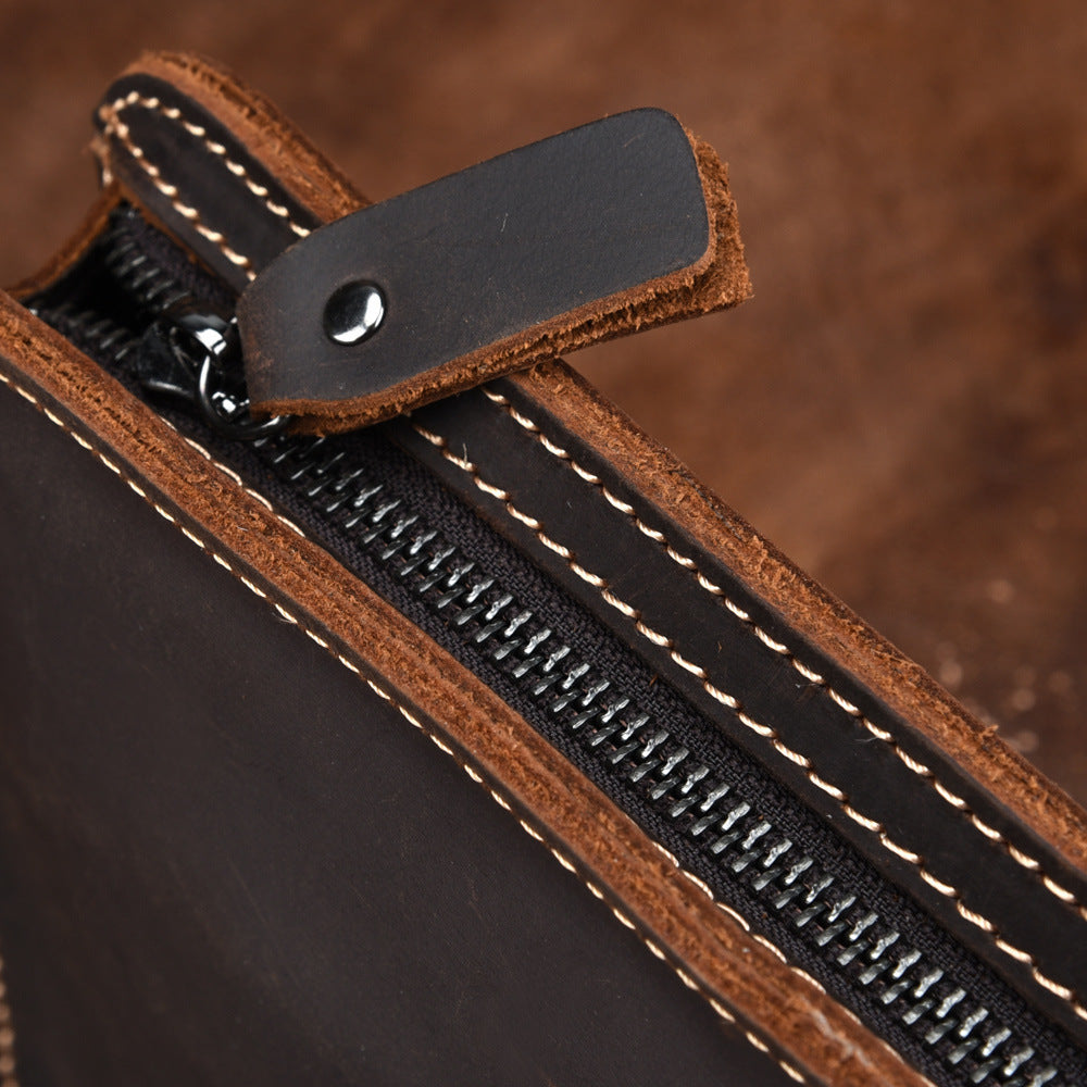 New Retro First Layer Cowhide Single Shoulder Messenger Bag