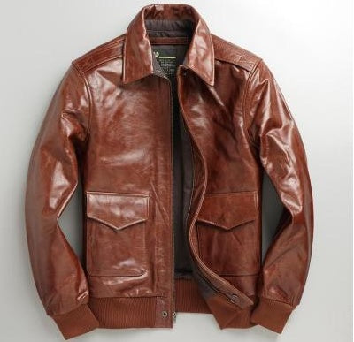Genuine Leather Men's Casual Youth Short Slim-fit Leather Jacket