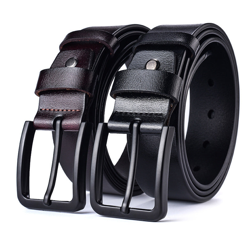 peony  men's leather leather belt casual belt