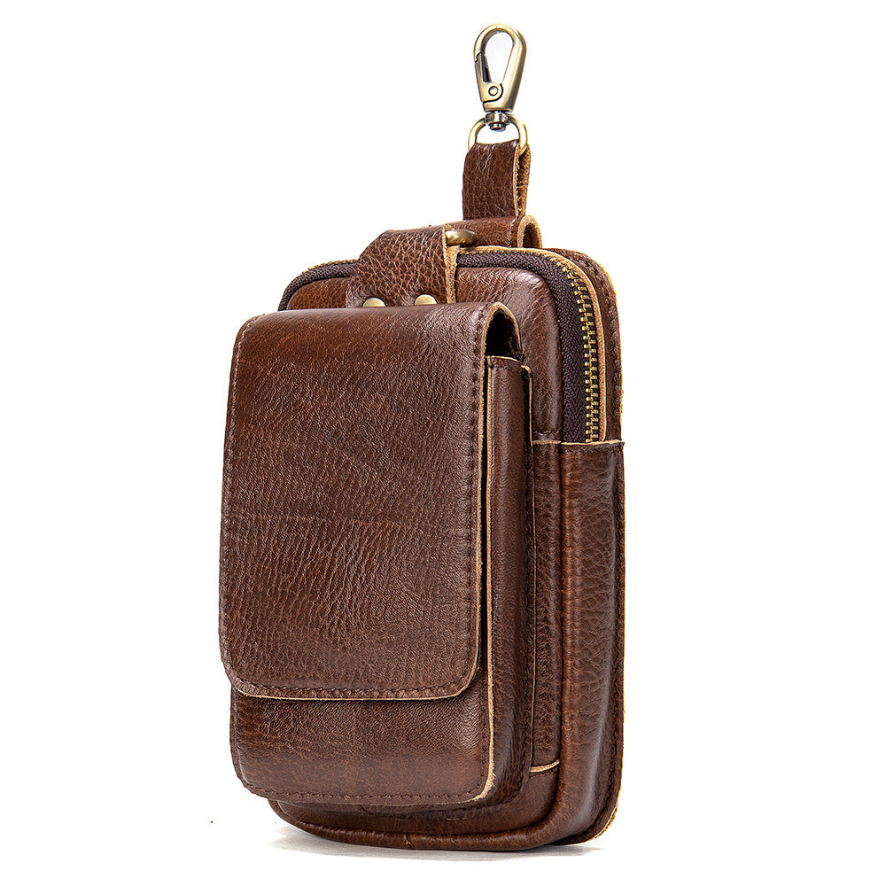 Fashion Men's Multifunctional Leather Belt Bag