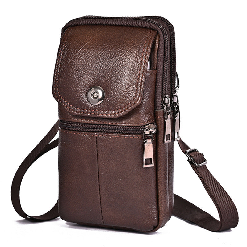 Men's Multi-functional Outdoor Portable Fashion Leather Belt Bag