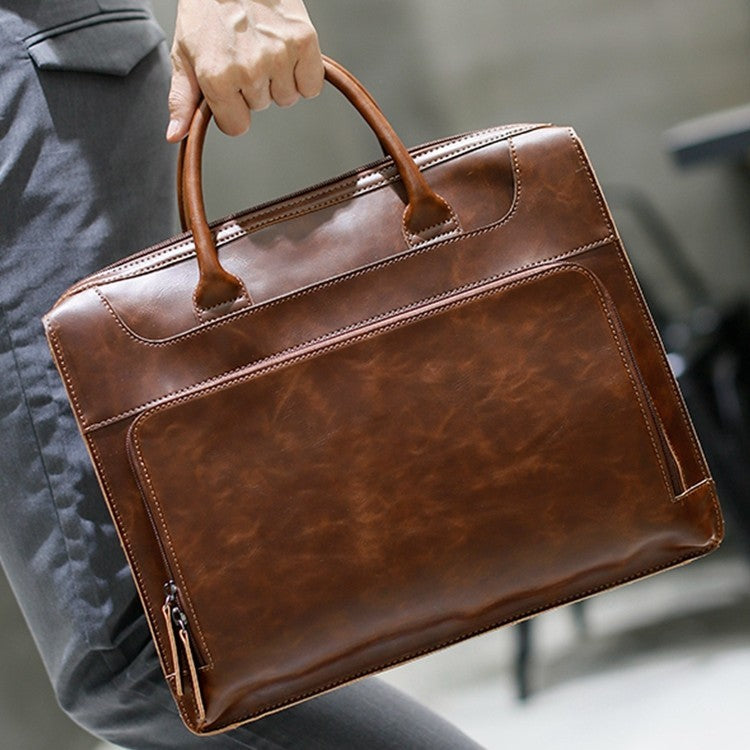 Genuine Leather New Men's Handbag