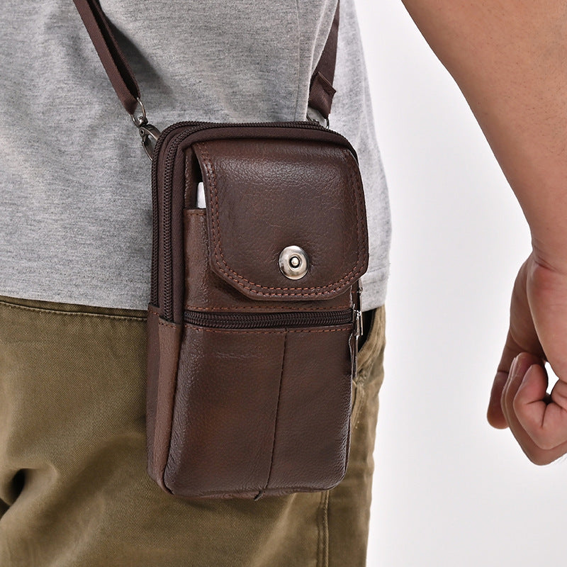 Men's Multi-functional Outdoor Portable Fashion Leather Belt Bag