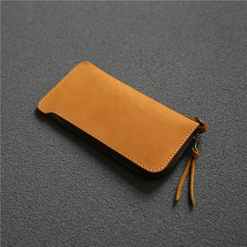 Wallet Top Layer Leather Belt Zipper Wallet